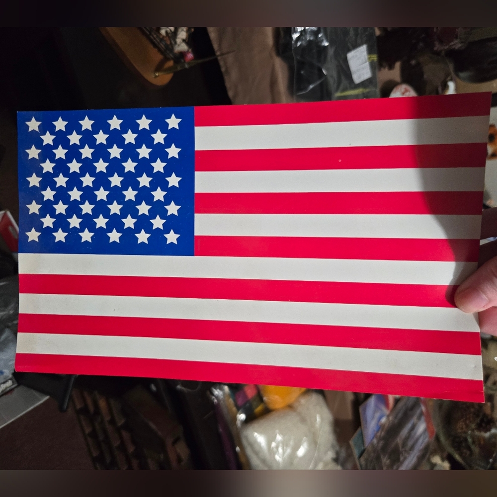 🌞VINYL DECAL AMERICAN FLAG